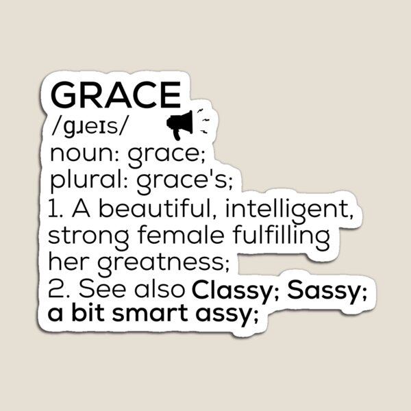 Item preview, Grace Name Definition designed and sold by Teelogic.