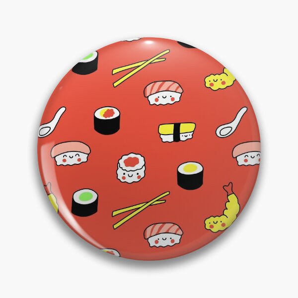 Item preview, Kawaii Sushi Pattern (red) designed and sold by Design Minds Boutique.