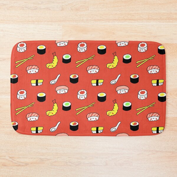 Item preview, Kawaii Sushi Pattern (red) designed and sold by Design Minds Boutique.