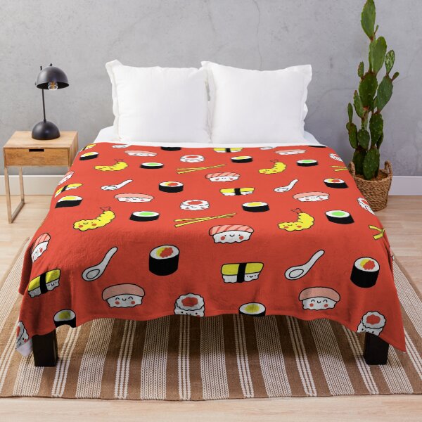 Item preview, Kawaii Sushi Pattern (red) designed and sold by Design Minds Boutique.