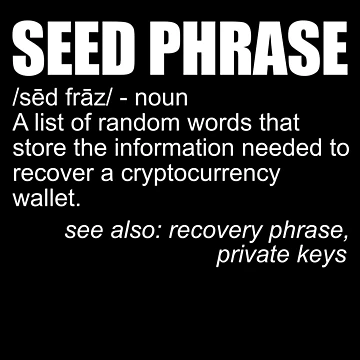 Imagen de la obra Seed Phrase Definition Cryptocurrency Wallet Crypto Bitcoin Gear de DynamicDesign