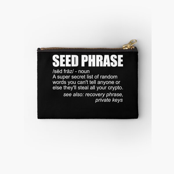 Artikelvorschau, Seed Phrase Definition Cryptocurrency Crypto Funny Bitcoin Gear entworfen und verkauft von DynamicDesign.