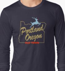Portland Oregon - Made in Oregon Sign Long Sleeve T-Shirt
