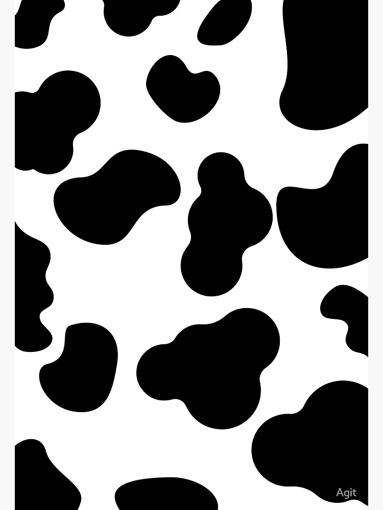 GOOD MOO Cows Lover Aesthetic Cow Print pattern Black and White