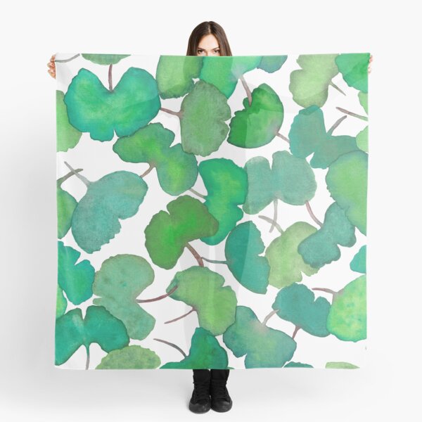 Ginkgo leaves in Watercolor Scarf