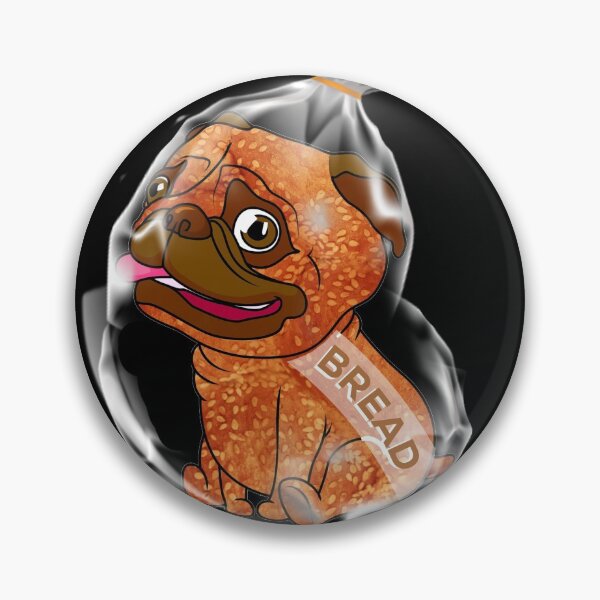 Item preview, Adorable pug loaf bread in plastic packaging designed and sold by PincGeneral.