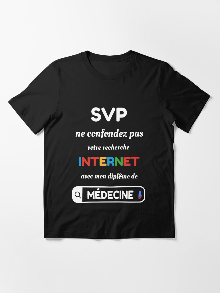 SVP ne confondez pas votre recherche internet avec mon diplôme de médecine  - cadeau drôle pour les médecins Greeting Card for Sale by thegiftedadult