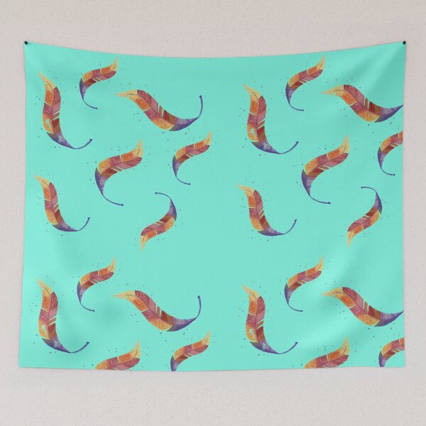 Item preview, Feather autumn fall colors designed and sold by sandradamenart.