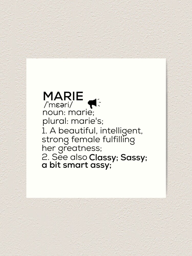 Marie  Name Art Print