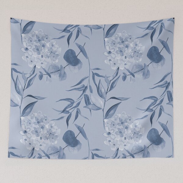 Item preview, Pale Blue Hydrangeas Floral Pattern designed and sold by thelustrous.