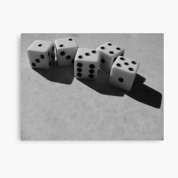 Dice B&W Canvas Print