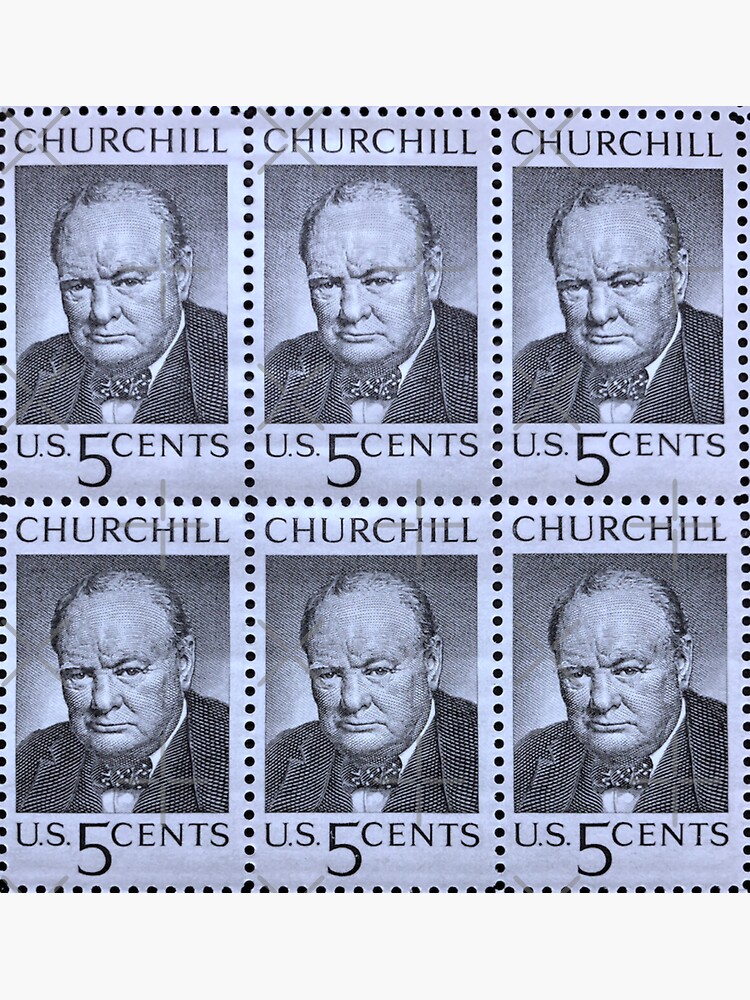 “Winston Churchill 1965 Vintage Postage Stamp” Sticker for Sale by