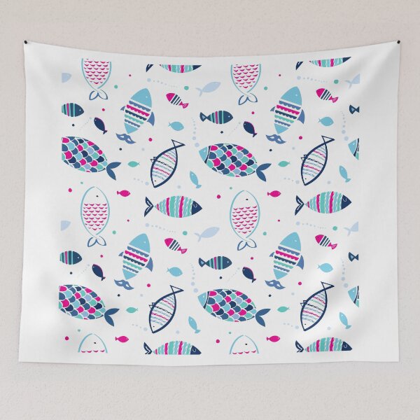 Item preview, fish pattern designed and sold by Sya Prints.