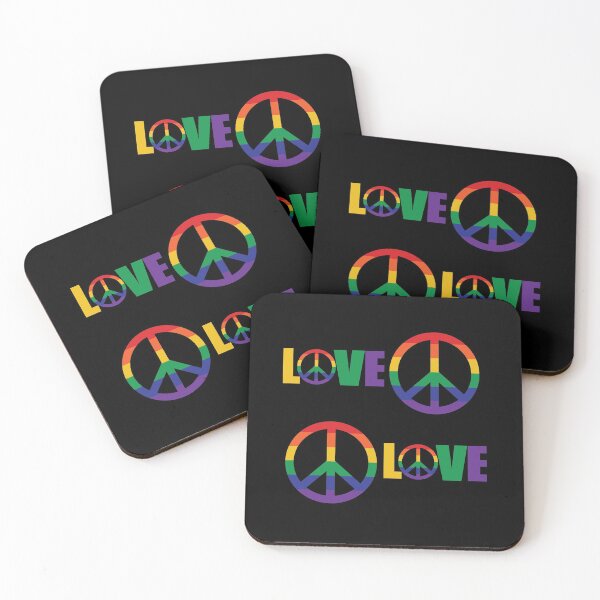 Item preview, Pride Love and Peace Horizontal Rainbow - Stand Proud Collection designed and sold by Trinket-Trickster.