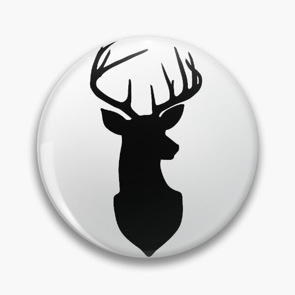 Item preview, Buck Trophy Deer Silhouette in Black and White designed and sold by Candice Davis.
