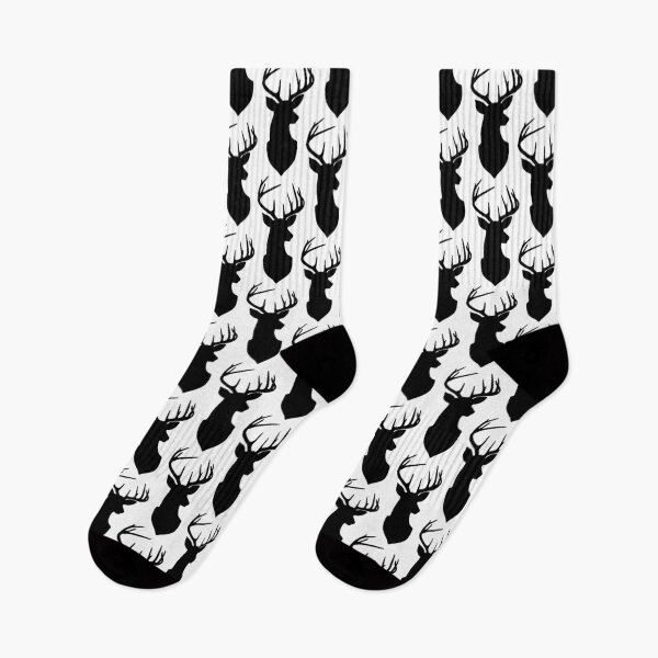 Item preview, Buck Trophy Deer Silhouette in Black and White designed and sold by Candice Davis.
