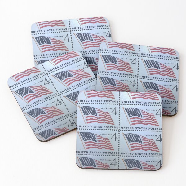 Item preview, USA American Flag 1960 Vintage Postage Stamp  designed and sold by Factory57.
