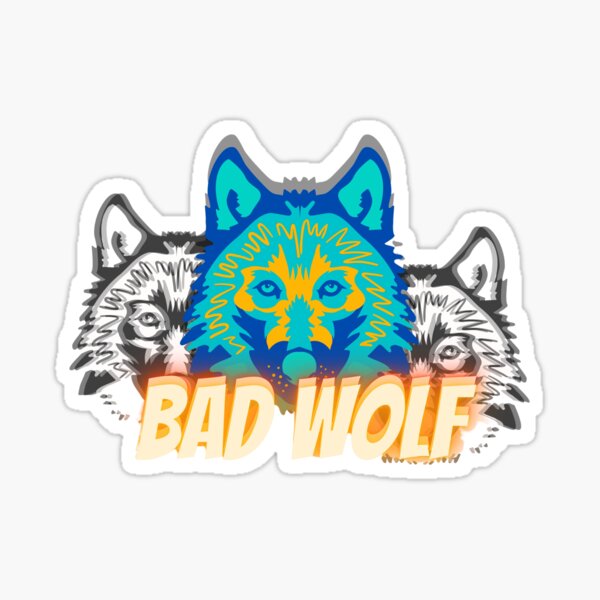 "Bad Wolf" Sticker for Sale by ObadaDesign Redbubble
