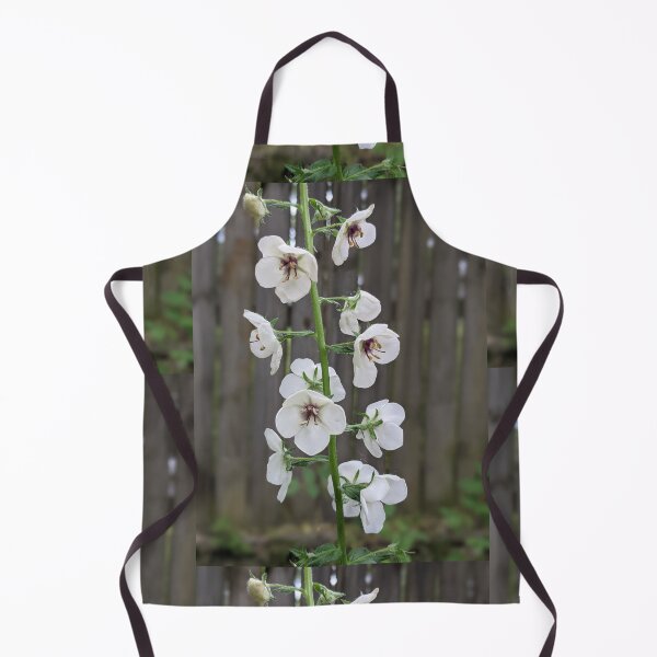 Item preview, Tower of White Flowers Against a Fence Photographic Image designed and sold by AustaArt.