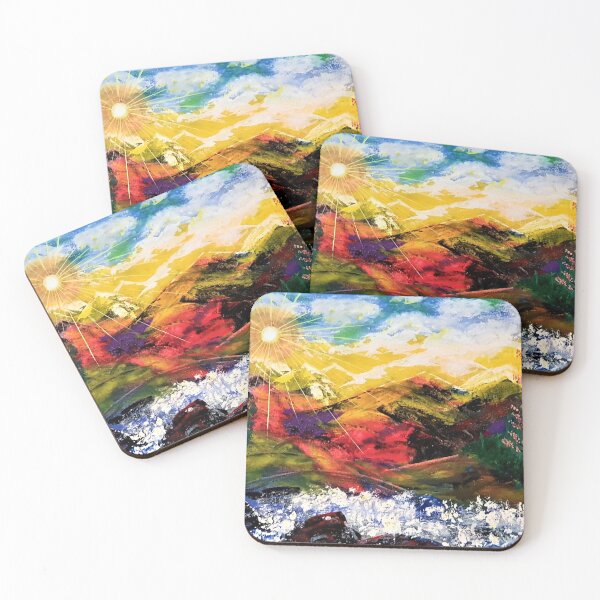 Item preview, Abstract Painting, Spring Palette Mountains.   designed and sold by ArtBySadr.