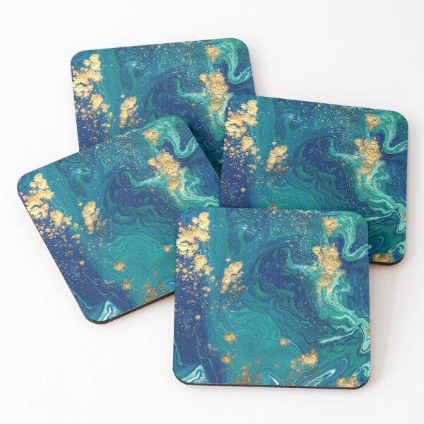 Item preview, Ocean Metallic Gold Marble  designed and sold by OculusReparo.