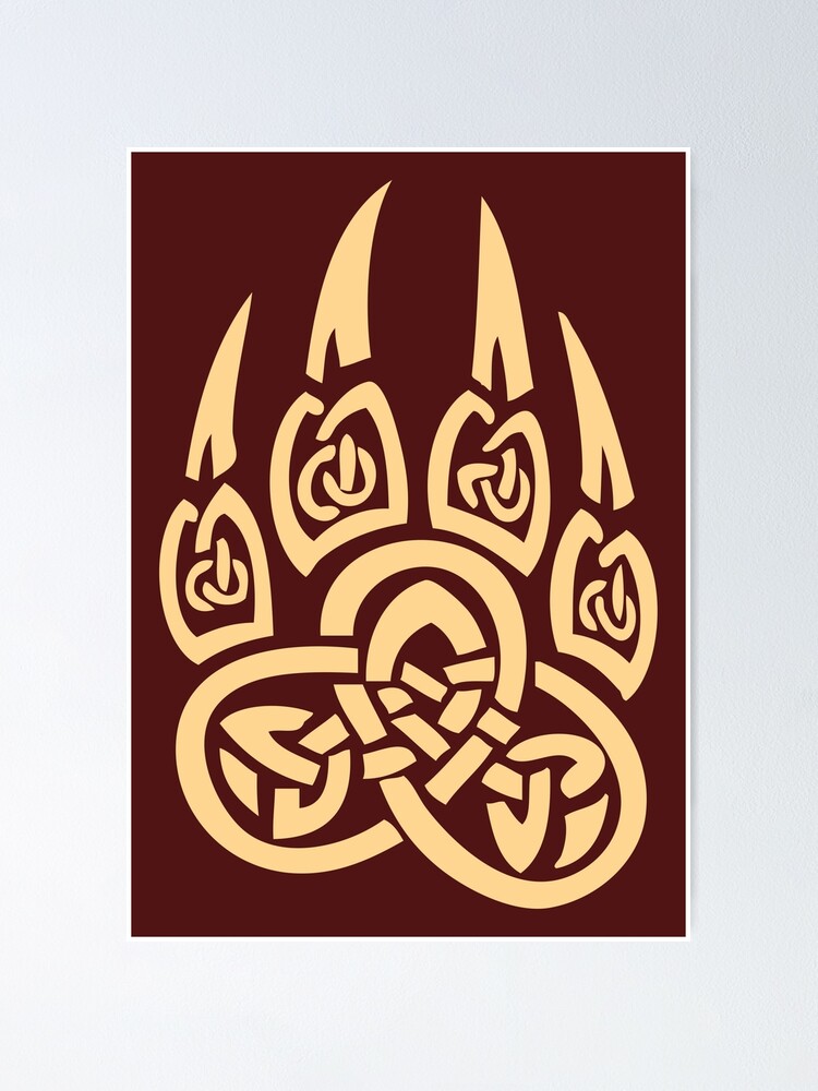 Bear Paw Celtic Knot Poster By Yes Monkey Redbubble bear-paw-celtic-knot-poster-by-yes-monkey-redbubble