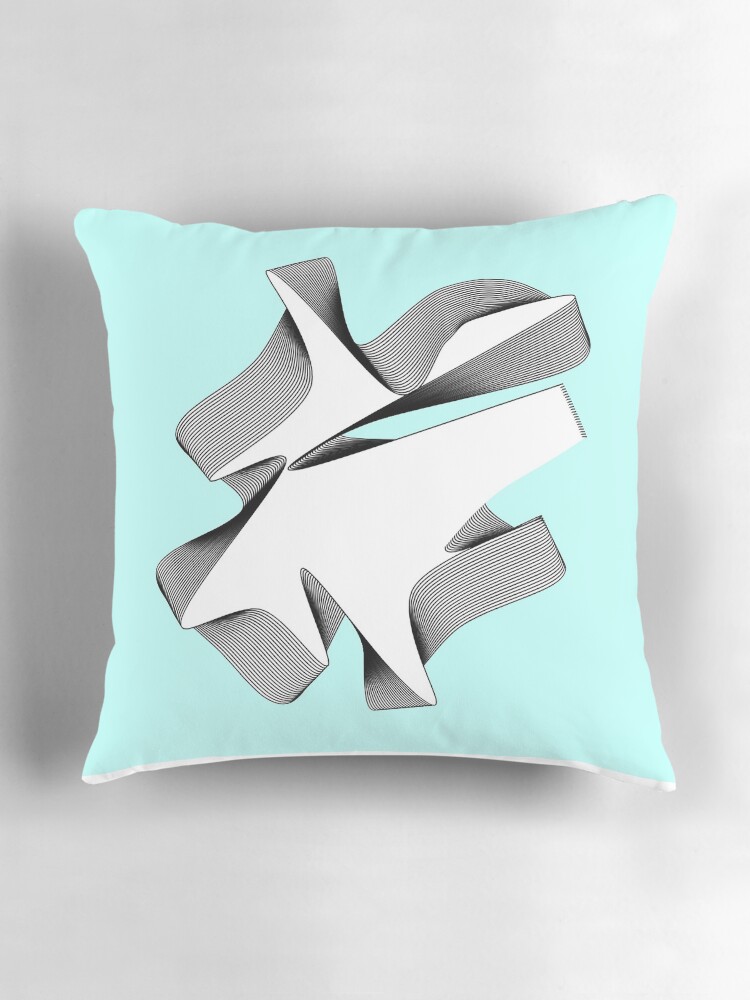 Thumbnail 3 of 4, Pillow, Text In Motion Code Design designed and sold by CodedByYaz.