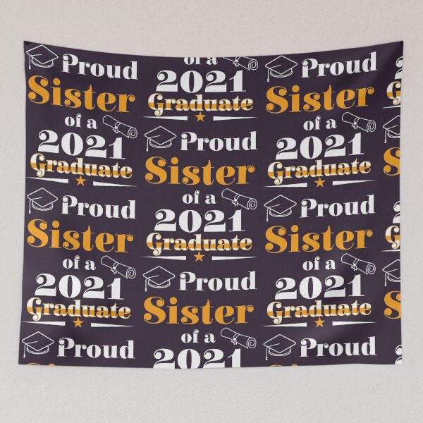 Item preview, Graduate Class of 2021 Proud Sister Family Graduation graphic designed and sold by doodabobs.