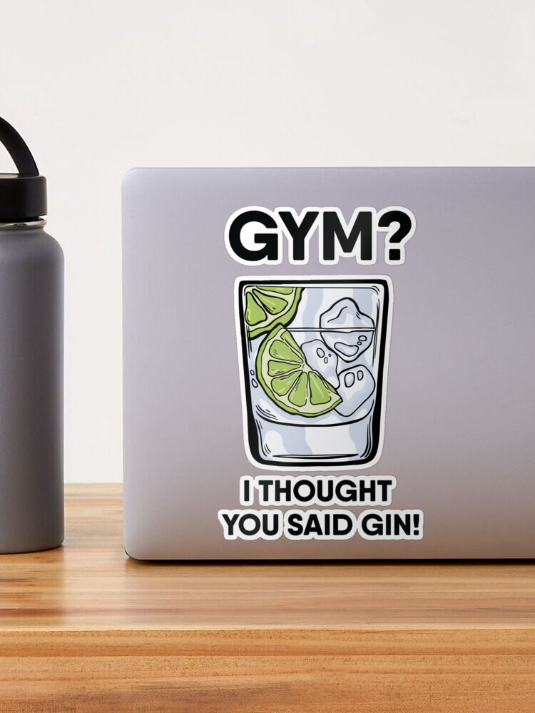 Gym I thought you said Gin stock vector. Illustration of card