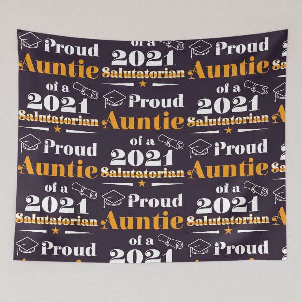 Item preview, Salutatorian Class 2021 Proud Auntie Family Graduation graphic designed and sold by doodabobs.