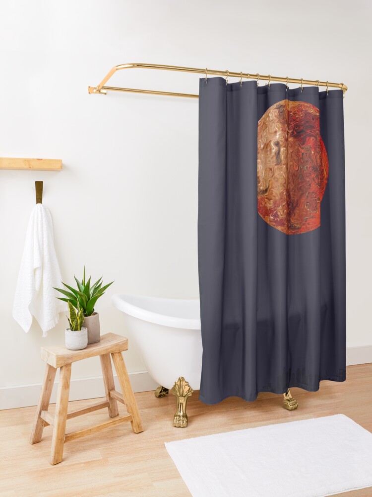 Alternate view of Mars The Red Planet Shower Curtain