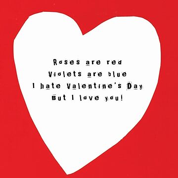 Hate Valentines Day but Love You, Funny Valentine's Day Greeting Card Hate Valentines Day but Love You, Funny Valentine's Day Greeting Card