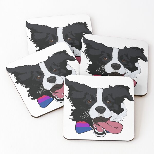 Item preview, Bisexual Pride Border-collie With a Bow tie  designed and sold by LeahcarsArt.