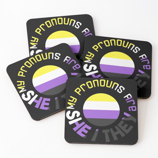 Item preview, My Pronouns Are She / They designed and sold by BunSmiles.