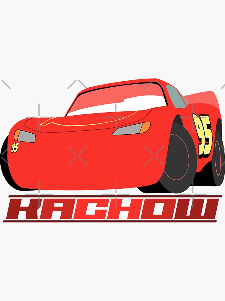 "Lightning McQueen KACHOW" Sticker for Sale by TonyDeZinno Redbubble
