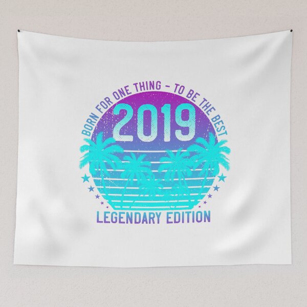 Item preview, 2nd Birthday 2019 Vintage Aesthetic Sunset Palm Tree designed and sold by ZNOVANNA.