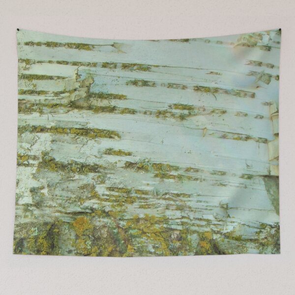Item preview, Birch Bark And Moss Photo Fabric Pattern Horizontal designed and sold by H3designs.