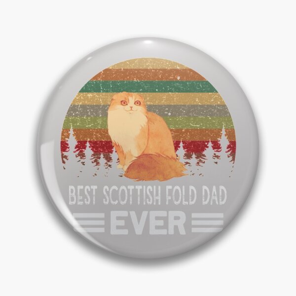 Item preview, Retro Vintage Scottish Fold Cat Dad Ever Father's Day designed and sold by GINIART.
