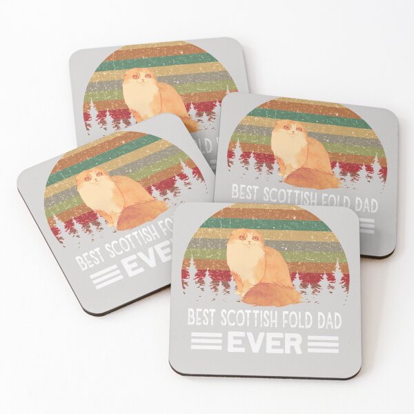 Item preview, Retro Vintage Scottish Fold Cat Dad Ever Father's Day designed and sold by GINIART.