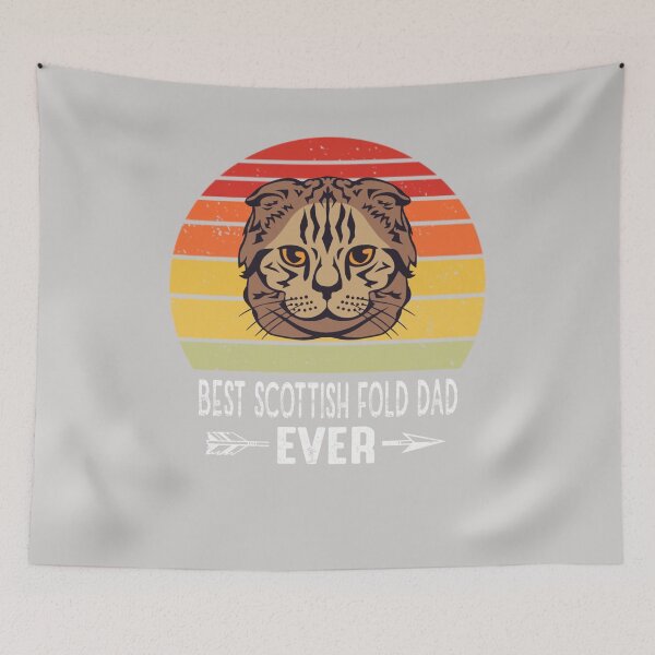 Item preview, Retro Vintage Scottish Fold Cat Dad Ever Father's Day designed and sold by GINIART.