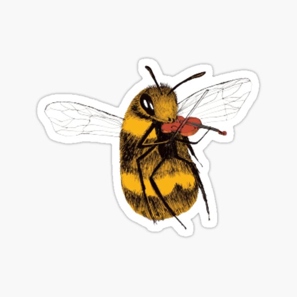 Item preview, cute bee playing violin designed and sold by iamsouking.