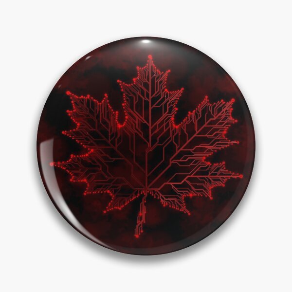 Item preview, red circuit board tech maple Leaf designed and sold by jc007.