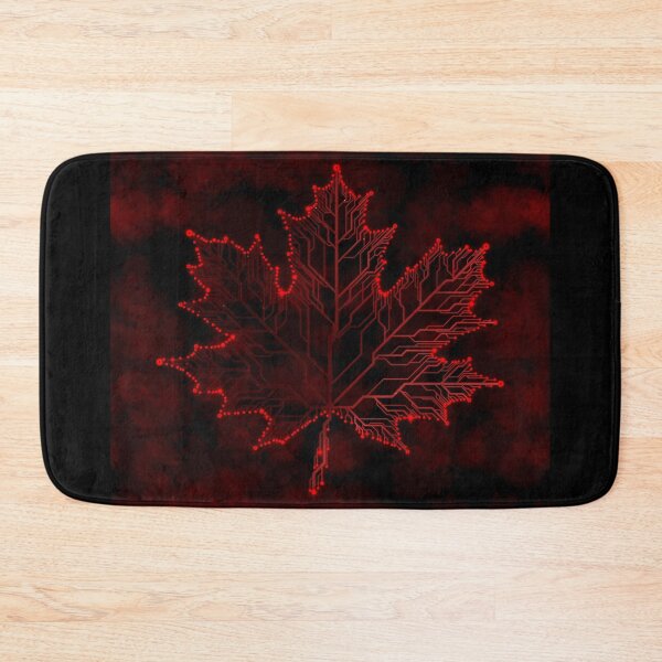 Item preview, red circuit board tech maple Leaf designed and sold by jc007.