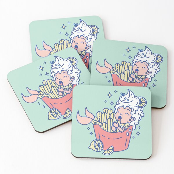 Item preview, Lunch break Fish and Chips Mermaid designed and sold by SPIRIMAL.