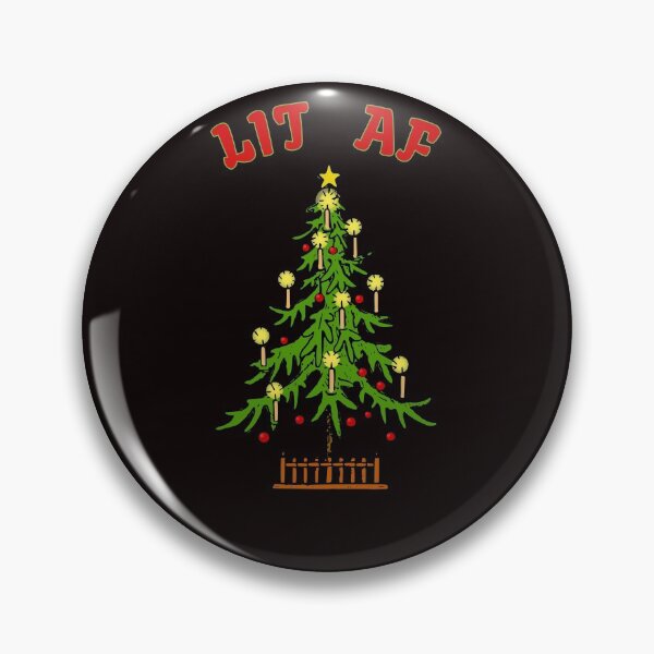 Item preview, Lit AF Decorated Christmas Tree Holiday  designed and sold by Angela Mello.
