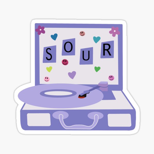 Sour record player Sticker