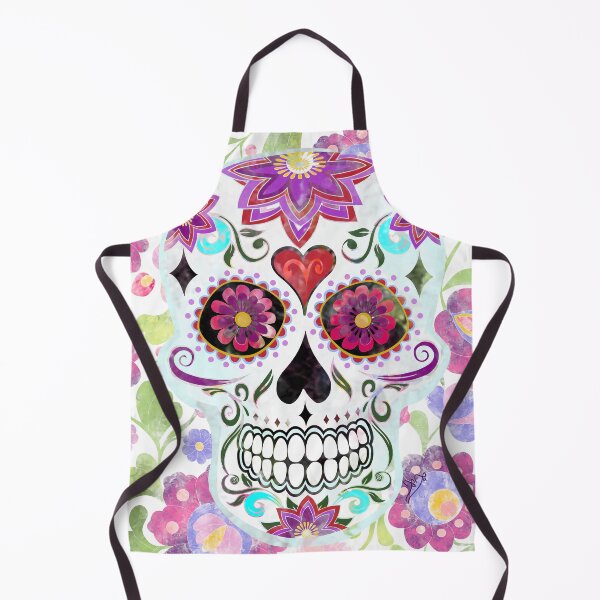 Item preview, Watercolour floral skull designed and sold by BooPooBeeDooArt.