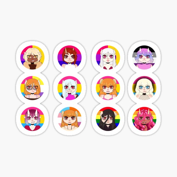 Pride chibi - Horny Hell set Sticker