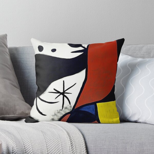 Mirò Art 1 Throw Pillow