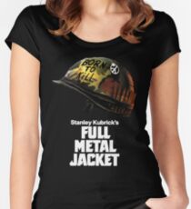 Stanley Kubrick's Full Metal Jacket | Black Women's Fitted Scoop T-Shirt